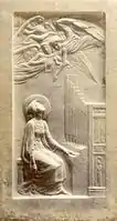 Marble bas-relief probably of the Virgin Mary