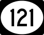 Vermont Route 121 marker