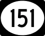 Route 151 marker