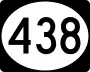 Highway 438 marker