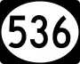 Mississippi Highway 536 marker