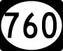 Mississippi Highway 760 marker