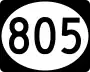 Highway 805 marker