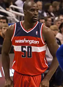 Emeka Okafor playing for the Washington Wizards in 2012