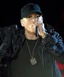 Photo of Eminem performing in 2014.