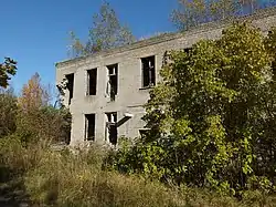 Ruins of the former military base in Põima