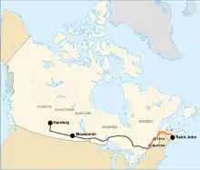 Proposed Energy East Pipeline Route