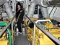 Engine room with Caterpillar 3412 TA marine diesel engines