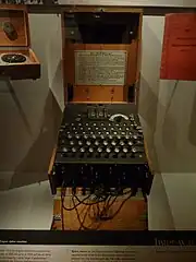 An Enigma machine in the UK's Imperial War Museum