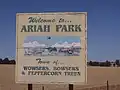 Entering Ariah Park