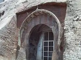 Entrance to the chaitya hall at Guntupalli Buddhist Monument near Eluru