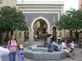 Entrance to Morocco with arch and fountain