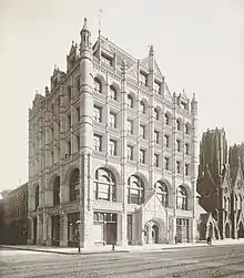 Facade of Church Missions House as seen around 1905