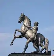 Equestrian Statue on the Nungambakkam side of Anna (Gemini) fly over.