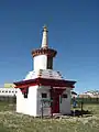 Stupa beside the monastery.