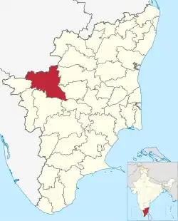 Location in Tamil Nadu