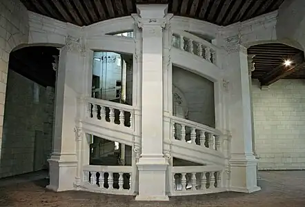 The double-spiral stairway at Chambord