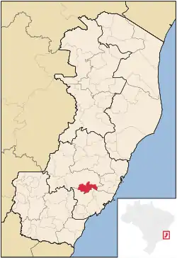 Location in Espírito Santo  state