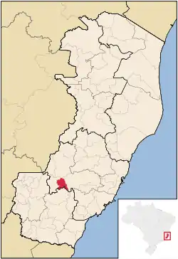 Location in Espírito Santo  state