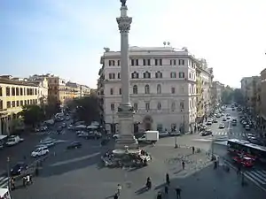 Via Merulana and Via Carlo Alberto seen from Santa Maria Maggiore