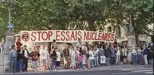 Image 49Demonstration against nuclear testing in Lyon, France, in the 1980s. (from Nuclear weapon)