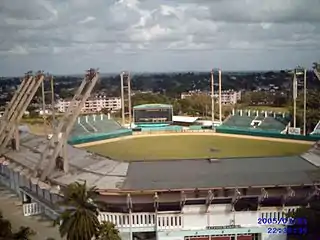 Sandino Stadium from a close building