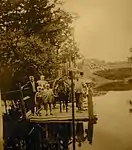 People on the raft in Estonia, 1944