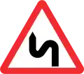 Double curve first to left