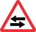 Two-way traffic crossing