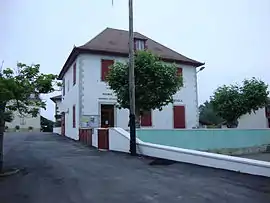 The town hall and school of Etcharry