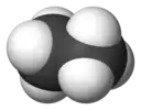 Spacefill model of ethane