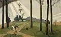 Ethel Spowers, The Lonely Farm, 1933, linocut. Gift of Rex Nan Kivell, 1953. Auckland Art Gallery Toi o Tāmaki (1953/2/137)