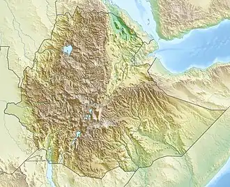 Map showing the location of Simien Mountains