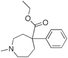 Chemical structure of ethoheptazine.