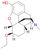 Chemical structure of ethyldihydromorphine.