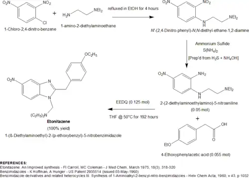 Etonitazene 1975 synthesis