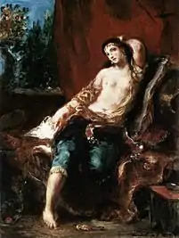 Image 25Odalisque (1857) by Eugène Delacroix, a painting with similar pose (from Nude photography)