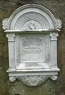 Grave marker of Effie Gray, which is shared with her son, George