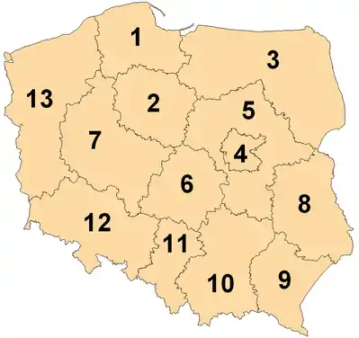 European Parliament constituencies in Poland