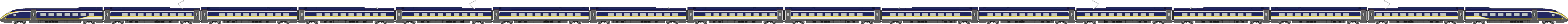 Illustration of the side profile of an e320 unit in current Eurostar livery