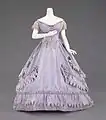 Evening dress designed by Charles Frederick Worth, 1862-1865