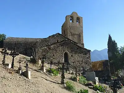 West view: cemetery and back of nave.