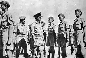 Benjamin inspects the 2nd Battalion, Jewish Brigade, Palestine, October 1944.