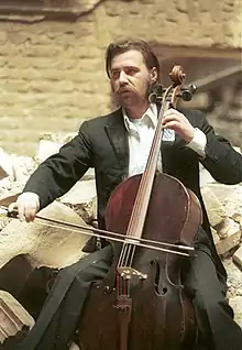 Image 40Vedran Smailović, the cellist of Sarajevo. (from Culture of Bosnia and Herzegovina)