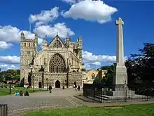 Image 83Exeter Cathedral and the Devon County War Memorial (from Exeter)