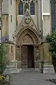 Chapel door, Exeter College, Oxford (1857–59)