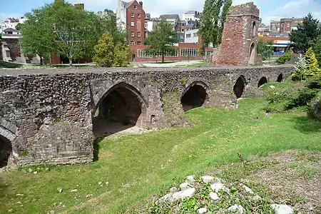 Image 54Remains of the medieval Exe Bridge, built around 1200 (from Exeter)