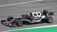 Pierre Gasly driving the AlphaTauri AT02 at the 2021 Austrian Grand Prix