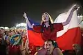 Chile national football team supporters at Rio de Janeiro Fan Fest, 2014.