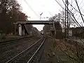 A FLIRT passes through the former Erbstadt-Kaichen station